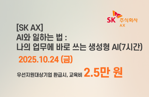 [SK AX] AI와 일하는 법 : 나의 업무에 바로쓰는 생성형 AI 이미지